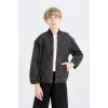 Defacto D6538 DENIM Erkek Çocuk Kolej Yaka Bomber Jean Ceket
