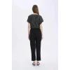 Defacto R0433 Siyah Jogger Pantolon Keten Görünümlü Cepli Yüksek Bel Düz Paça