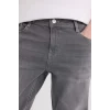 Defacto E2740 Gri Carlo Skinny Fit Ekstra Dar Kalıp Normal Bel Ekstra Dar Paça Jean Pantolon