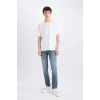 Defacto E5427 DENIM Pedro Slim Fit Dar Kalıp Normal Bel Dar Paça Jean Pantolon
