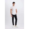 Defacto R8763 Siyah Carlo Skinny Fit Ekstra Dar Kalıp Normal Bel Ekstra Dar Paça Jean Pantolon