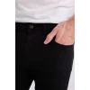 Defacto R8763 Siyah Carlo Skinny Fit Ekstra Dar Kalıp Normal Bel Ekstra Dar Paça Jean Pantolon