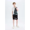 Defacto E0336 Beyaz Erkek Çocuk Star Wars Pijama Takımı Bisiklet Yaka Kısa Kollu Üst Beli Lastikli Şort
