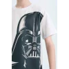 Defacto E0336 Beyaz Erkek Çocuk Star Wars Pijama Takımı Bisiklet Yaka Kısa Kollu Üst Beli Lastikli Şort