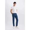 Defacto D9829 Mavi Sergio Regular Fit Normal Kalıp Normal Bel Boru Paça Jean Pantolon