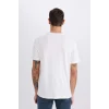 Defacto D7935 Beyaz New Regular Fit Bisiklet Yaka Kısa Kollu Tişört