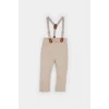 Defacto E2236 Bej Erkek Bebek Standart Paça Askılı Gabardin Pantolon