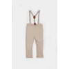 Defacto E2236 Bej Erkek Bebek Standart Paça Askılı Gabardin Pantolon