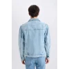 Defacto D8306 Mavi Regular Fit Mevsimlik Baharlık Jean Ceket