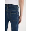 Defacto D6649 Mavi Erkek Çocuk Slim Fit Dar Kesim Düz Paça Jean Pantolon