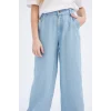 Defacto D7103 Mavi Kız Çocuk Wide Leg Geniş Paça Jean Pantolon