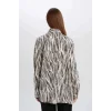 Defacto E0786 Siyah Regular Fit Desenli Uzun Kollu Gömlek Tunik