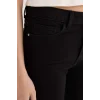 Defacto D6639 Siyah Mia Yüksek Bel Düz Paça Cepli Jean Pantolon