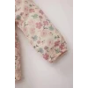 Defacto E2786 Bej Kız Bebek Bisiklet Yaka Çiçekli Twill Uzun Kollu Gömlek