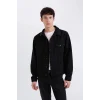 Defacto E4990 Siyah Regular Fit Mevsimlik Baharlık Jean Ceket