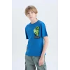 Defacto D9561 Mavi Erkek Çocuk Kısa Kollu Tişört