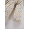 Defacto D9568 Bej Kız Bebek Çiçekli Uzun Kollu Twill Elbise