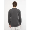 LCW Casual ANTRASİT Bisiklet Yaka Uzun Kollu Baskılı Erkek Kalın Sweatshirt
