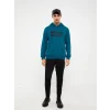 LCW Casual PETROL Uzun Kollu Baskılı Erkek Kalın Hoodie