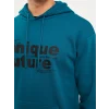 LCW Casual PETROL Uzun Kollu Baskılı Erkek Kalın Hoodie