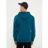 LCW Casual PETROL Uzun Kollu Baskılı Erkek Kalın Hoodie
