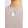 Defacto B4318 Gri Regular Fit Bisiklet Yaka Baskılı Kısa Kollu Tişört