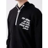 LCW Casual SİYAH Uzun Kollu Baskılı Erkek Hoodie