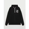 LCW Casual SİYAH Uzun Kollu Baskılı Erkek Hoodie
