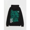 LCW Casual SİYAH Uzun Kollu Baskılı Erkek Hoodie