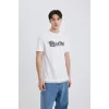 Defacto B8483 Beyaz Regular Fit Bisiklet Yaka Baskılı Kısa Kollu Tişört