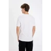 Defacto B8485 Beyaz Regular Fit Bisiklet Yaka Baskılı Kısa Kollu Tişört