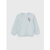 LCW baby MAVİ Bisiklet Yaka Uzun Kollu Kız Bebek Sweatshirt ve Tayt 2li Takım