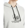 LCW Casual GRİ Uzun Kollu Baskılı Erkek Kalın Hoodie