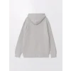 LCW Casual GRİ Uzun Kollu Baskılı Erkek Kalın Hoodie