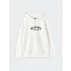 LCW Casual BEYAZ Uzun Kollu Baskılı Erkek Kalın Hoodie