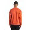 LCW Casual TURUNCU Bisiklet Yaka Uzun Kollu Baskılı Erkek Kalın Sweatshirt