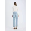 Defacto D7981 Mavi Mary Vintage Straight Fit Yüksek Bel Düz Paça Jean Kar Yıkamalı Pantolon