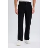 Defacto D9828 Siyah Diago Comfort Fit Yüksek Bel Geniş Paça Jean Pantolon