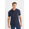 Defacto C1293 Lacivert Regular Fit Kısa Kollu Basic Düz Pike Polo Tişört