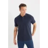 Defacto C1293 Lacivert Regular Fit Kısa Kollu Basic Düz Pike Polo Tişört