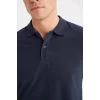 Defacto C1293 Lacivert Regular Fit Kısa Kollu Basic Düz Pike Polo Tişört
