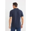Defacto C1293 Lacivert Regular Fit Kısa Kollu Basic Düz Pike Polo Tişört