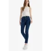 Defacto D8178 Mavi Rebeca Skinny Fit Yüksek Bel Düz Paça Uzun Jean Taş Yıkama Pantolon