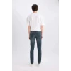 Defacto C5682 Yeşil Pedro Slim Fit Dar Kalıp Normal Bel Dar Paça Jean Pantolon