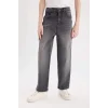 Defacto D6489 Gri Erkek Çocuk Loose Fit Düz Paça Jean Pantolon