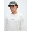 LCW Casual EKRU Bisiklet Yaka Uzun Kollu Baskılı Erkek Sweatshirt