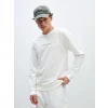 LCW Casual EKRU Bisiklet Yaka Uzun Kollu Baskılı Erkek Sweatshirt