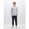 LCW Casual GRİ Bisiklet Yaka Uzun Kollu Baskılı Erkek Sweatshirt