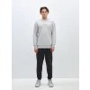 LCW Casual GRİ Bisiklet Yaka Uzun Kollu Baskılı Erkek Sweatshirt
