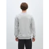 LCW Casual GRİ Bisiklet Yaka Uzun Kollu Baskılı Erkek Sweatshirt